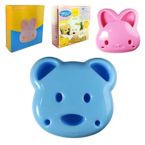 Cortador Molde Plastico Pao Rosto Coelho / Urso 9,5X9X2,5Cm