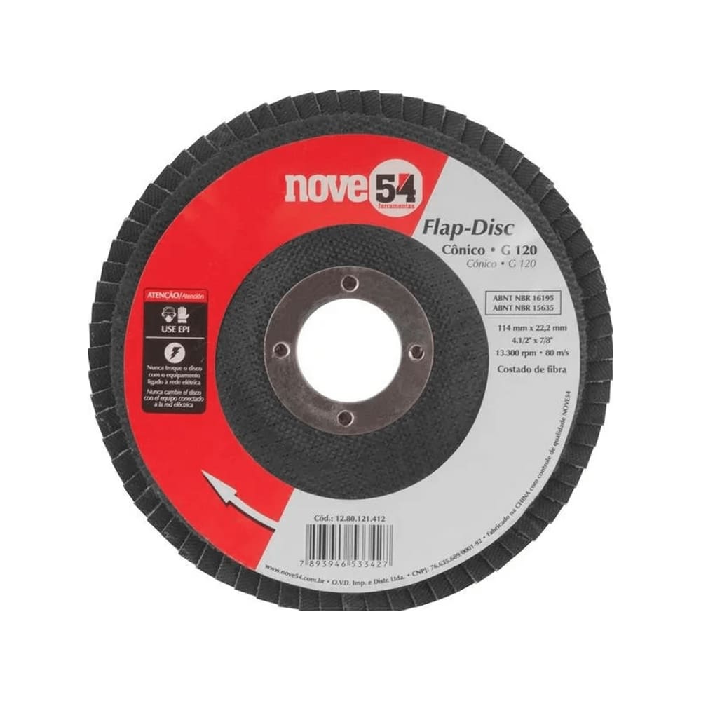 Disco Flap Conico 4 1/2 G120 - NOVE54
