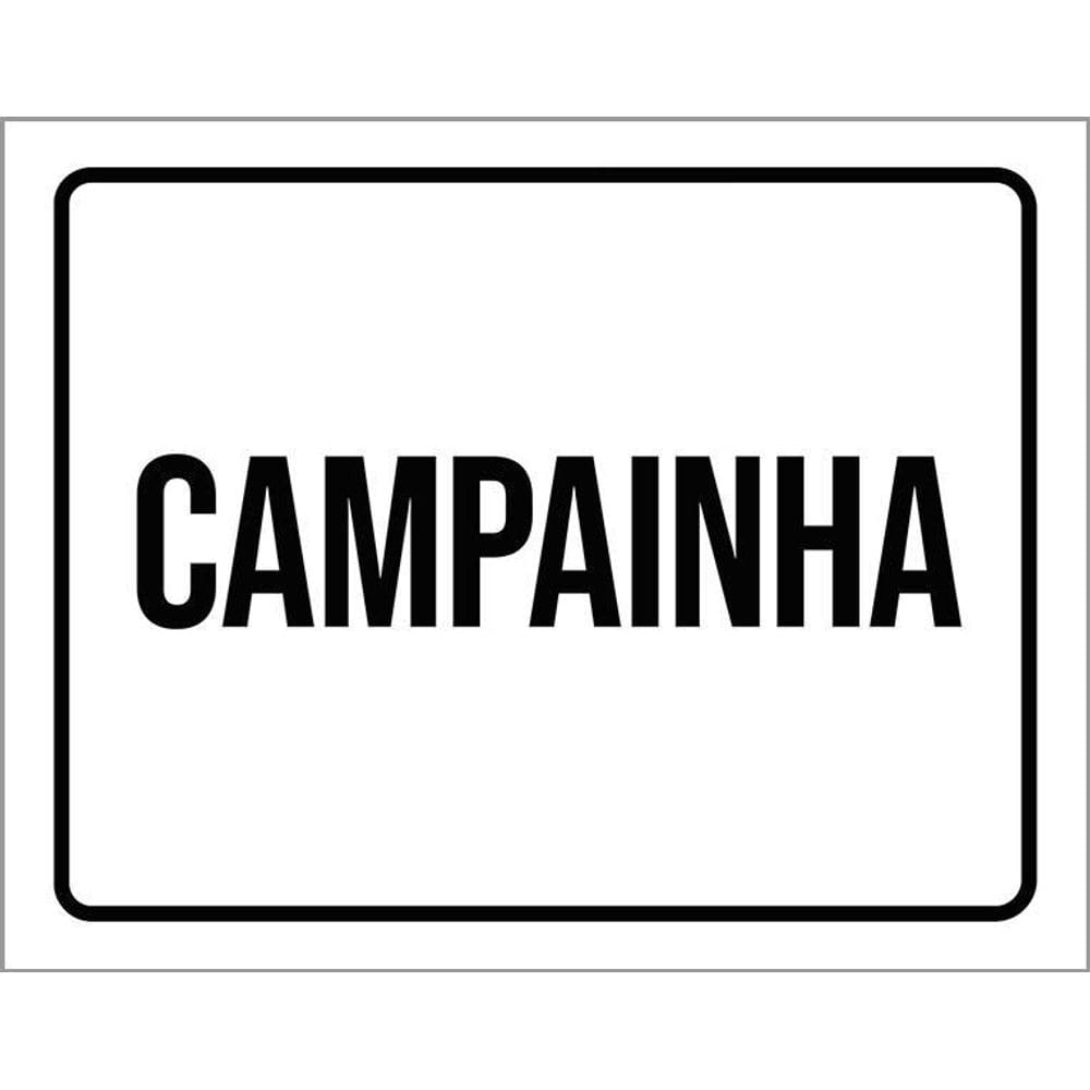 Placa Sinalização Ambiente Campainha 36X46