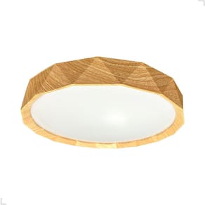 Plafon Teto Redondo 40 Sobrepor Facetado Led 3 Cores 30W