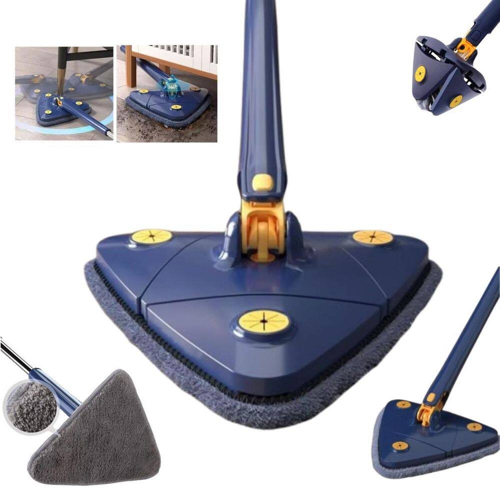Mop Esfregão Triangular 360 Giratório Com 2 Refil