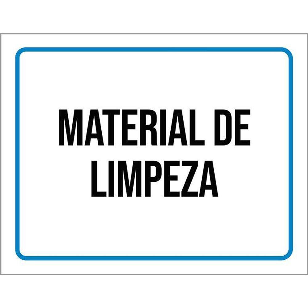 Placa Ambiente Sinalização Setor Material De Limpeza 36X46