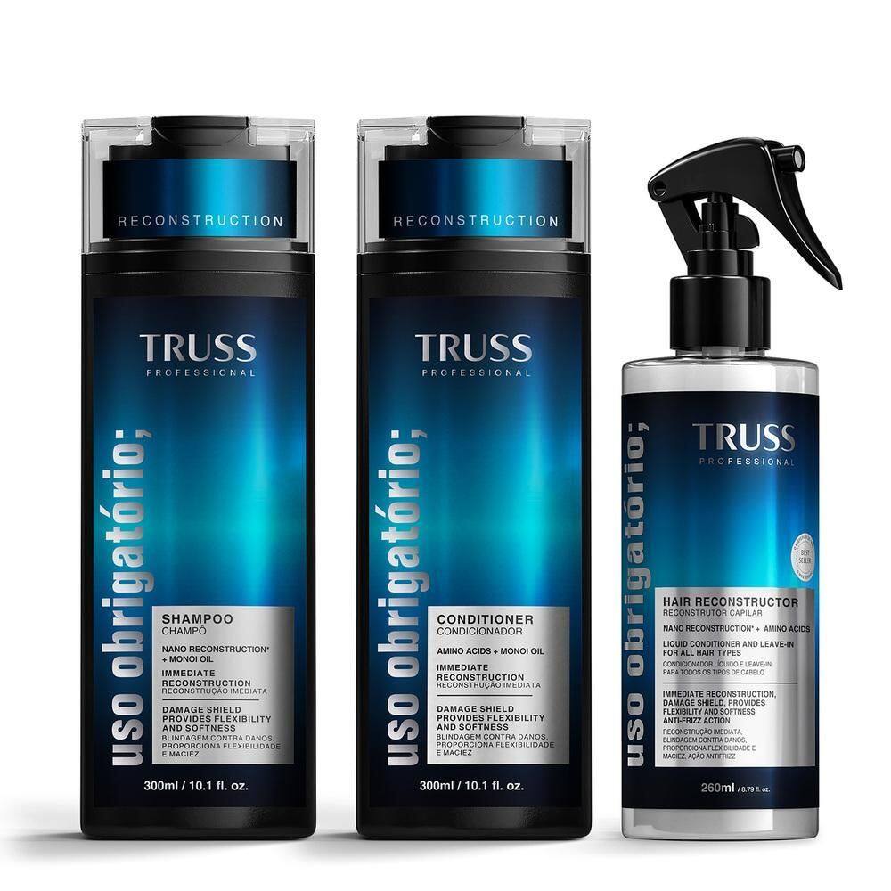 Truss Uso Obrigatório Kit Shampoo Condicionador E Reconstrut