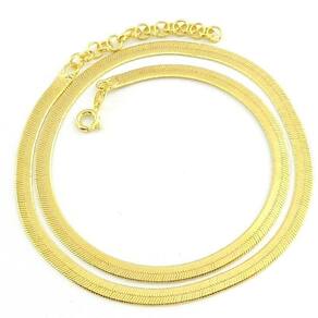 Corrente Feminina 40/45Cm 3Mm Largura Folheada Ouro Cr585