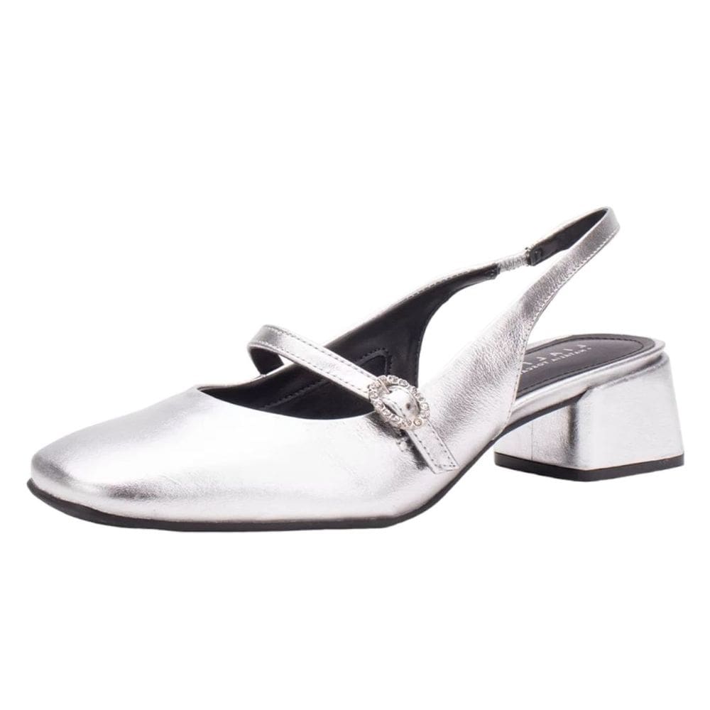 Sapato Boneca Couro Salto Bloco Baixo Lia Line + Natália Toscano