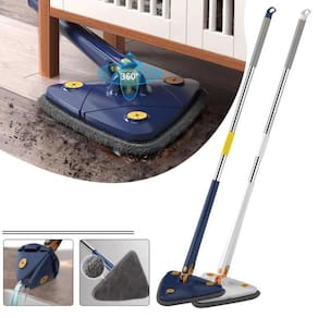 Esfregão Triangular Giratório 2 Refil Limpeza Azul