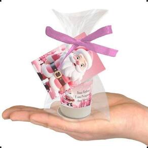 20 Lembrancinhas Natal Rosa Mini Hidratante