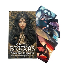 O Tarô Das Bruxas Arcanos Maiores 22 Cartas Plastif E Manual