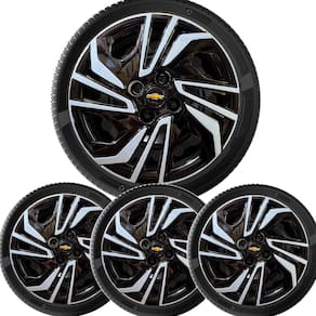4X Calota Gm Onix E Prisma 2023/24 Aro 15 Black/Silver