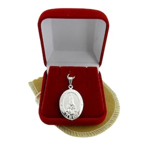 Pingente N S Fatima 28Mm Folheada Prata Pi176
