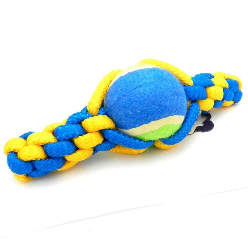 Brinquedo Mordedor Cachorro Corda Pet Bola Tênis Cães Dog007