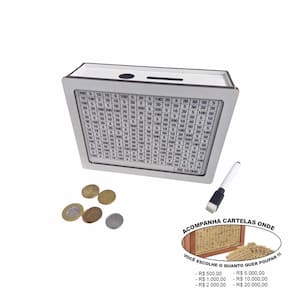 Cofre Caixa Dinheiro Wood Box Japones Kakebo Desafio Branco