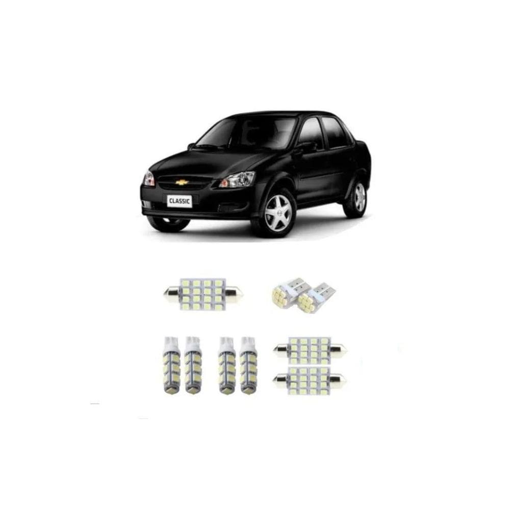 Kit Lâmpadas Led Corsa Classic Sedan 2011 2012 13 14 15 2016