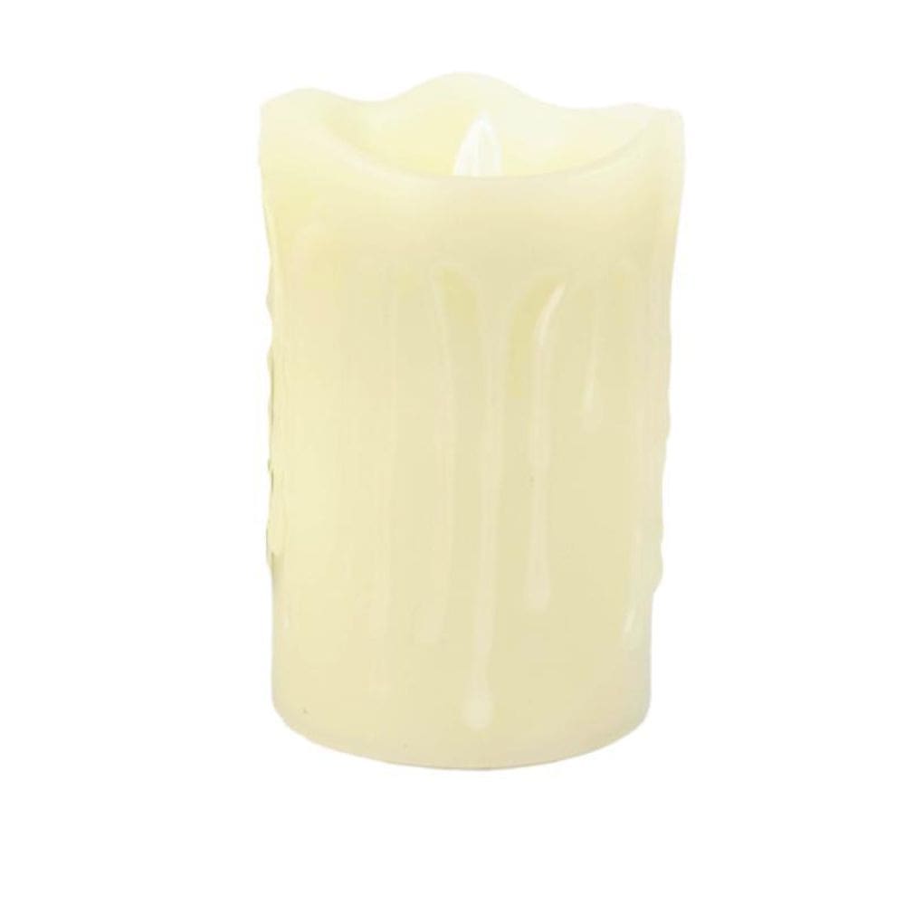 Vela De Led Cintilante Derretida Decorativa 12,5X7,5Cm M Red