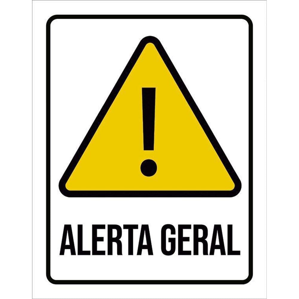Placa Cuidado Alerta Geral 36X46
