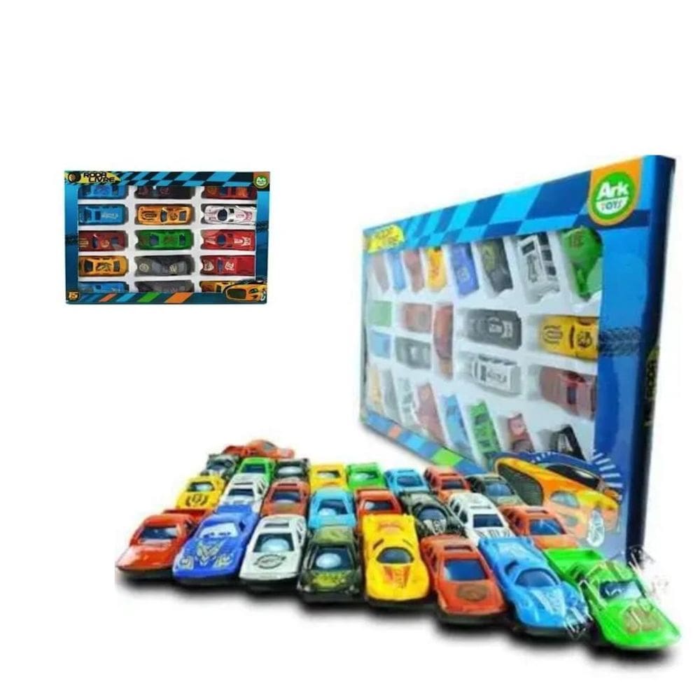 Kit 20 Carrinhos De Brinquedo Miniatura Roda Livre Infantil