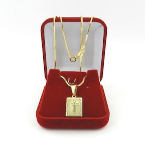 Corrente Masculina 70Cm 1Mm Relicario Folheado Ouro Cr149