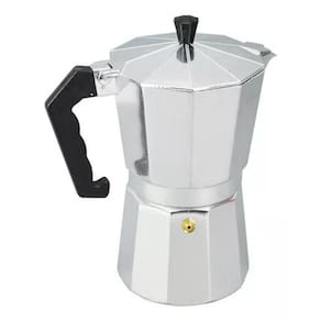Cafeteira Italiana Expresso  Faz 9 Xícaras Café Cinza Aluminio