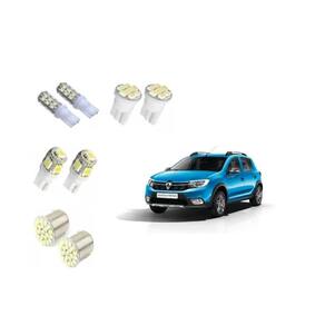 Kit Lâmpadas Led Sandero Stepway 2020 Teto Placa Ré Farolete