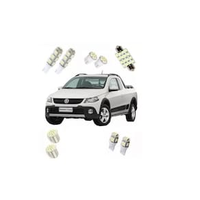 Kit Lâmpadas Led Do Saveiro - Luz Lanterna, Teto, Re - Forte
