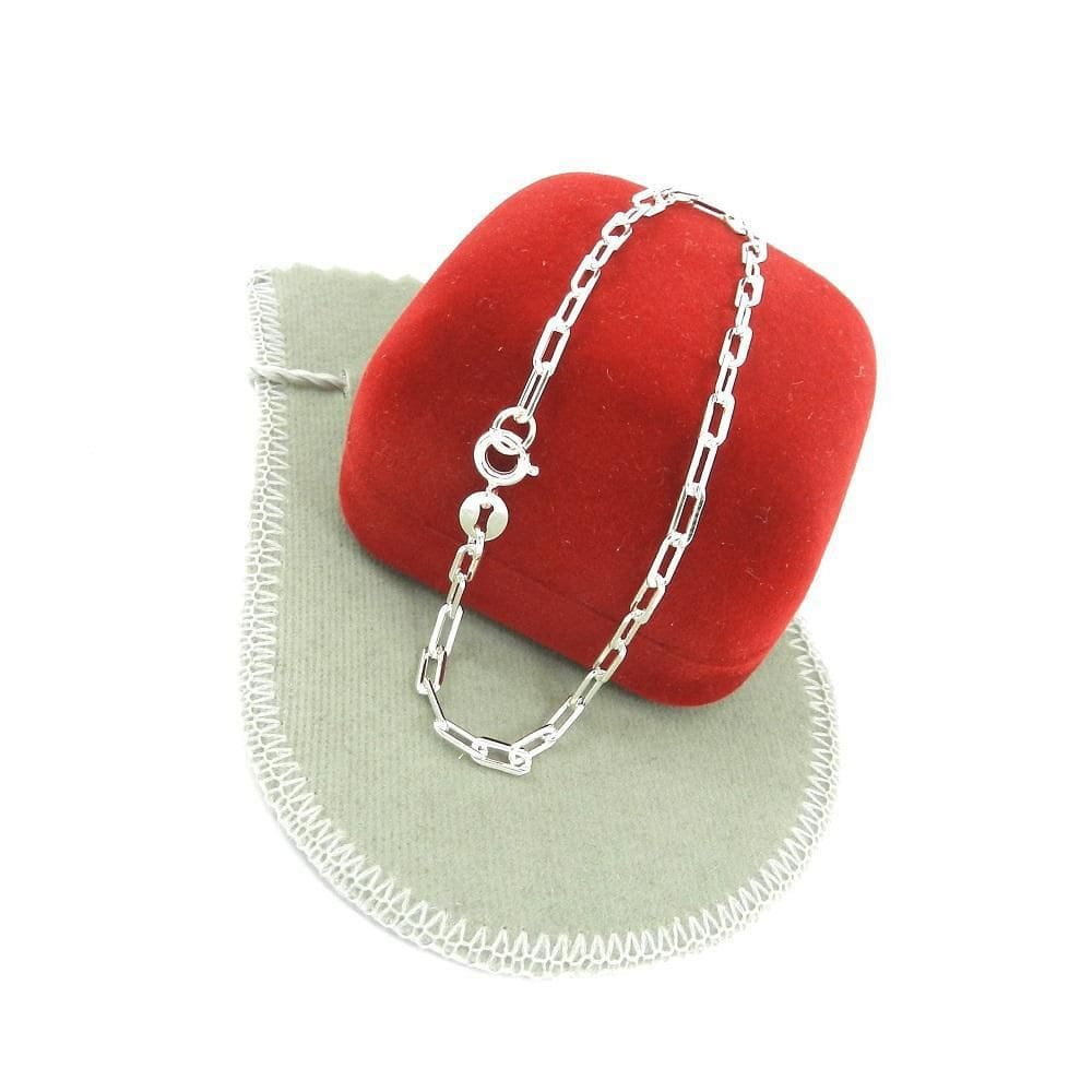 Pulseira Masculina 20cm 3mm Prata PL444C