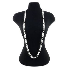 Corrente Masculina 70Cm 7Mm Largura Folheada Prata Cr862