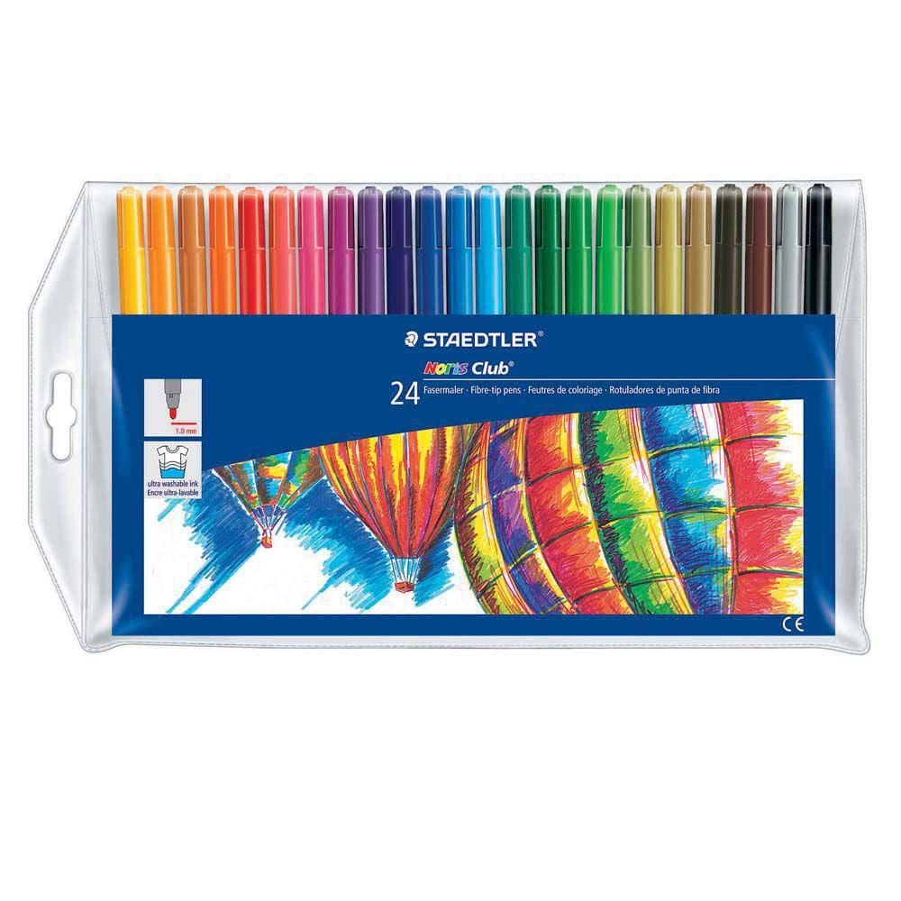 Caneta Hidrocor 24 Cores Noris Club Staedtler