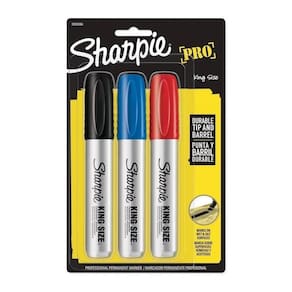 Marcador Permanente Sharpie King Size Com 3 Cores