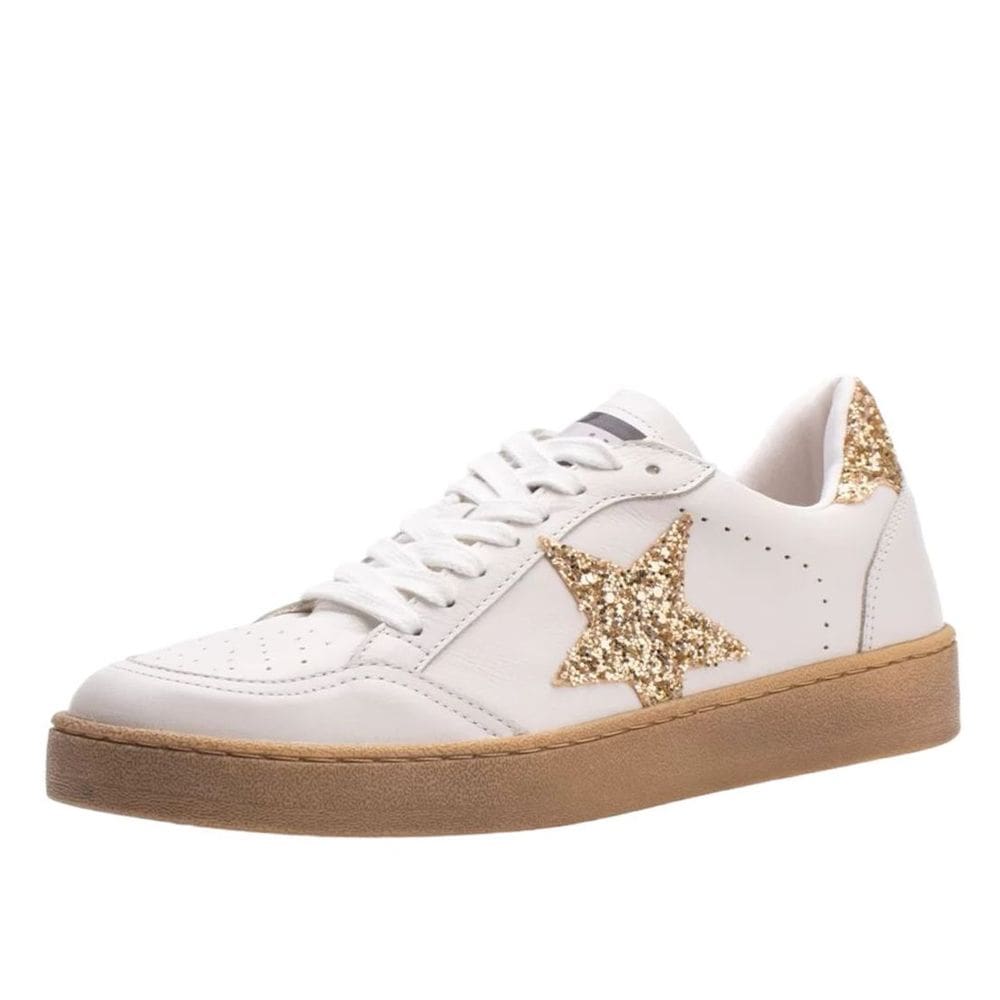 Tenis Couro Casual Star Glitter Lia Line + Natália Toscano