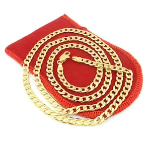 Corrente Feminina 45Cm 5Mm Largura Folheado Ouro Cr509