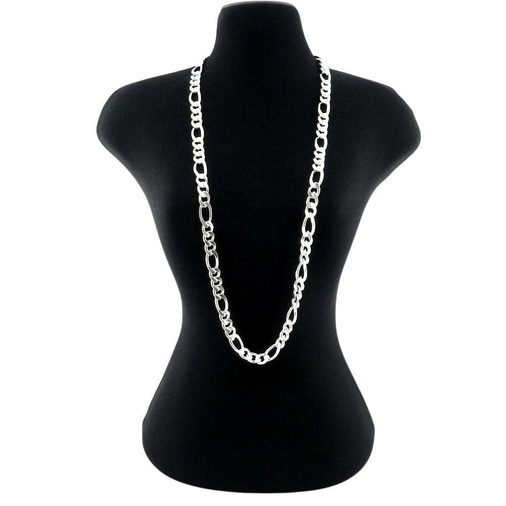 Corrente Masculina 60Cm 7Mm Largura Folheada Prata Cr236