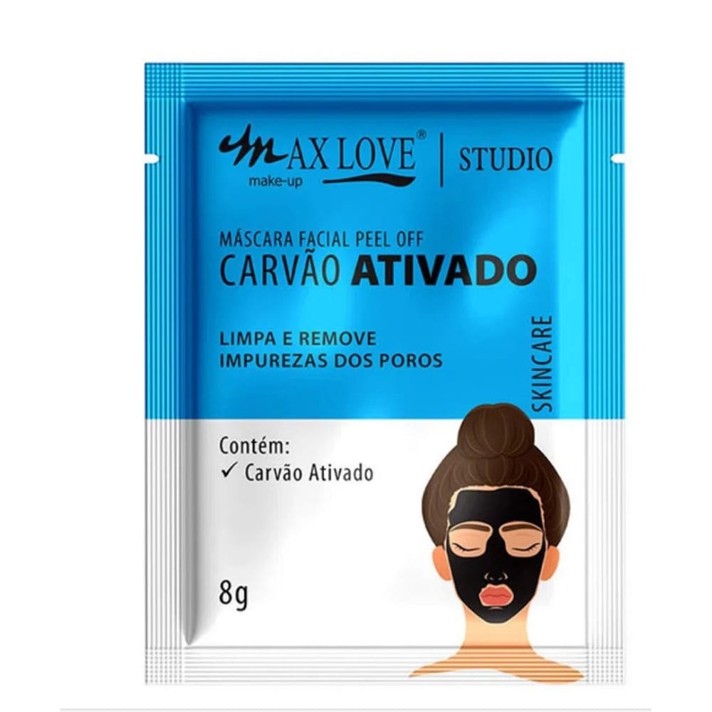 Máscara Facial Peel Off Carvão Ativado Sachê - Max Love