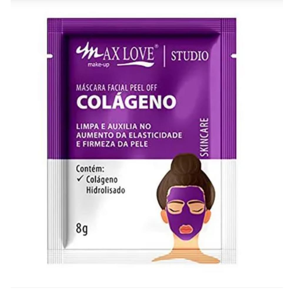 Máscara Facial Peel Off Colágeno Sachê - Max Love
