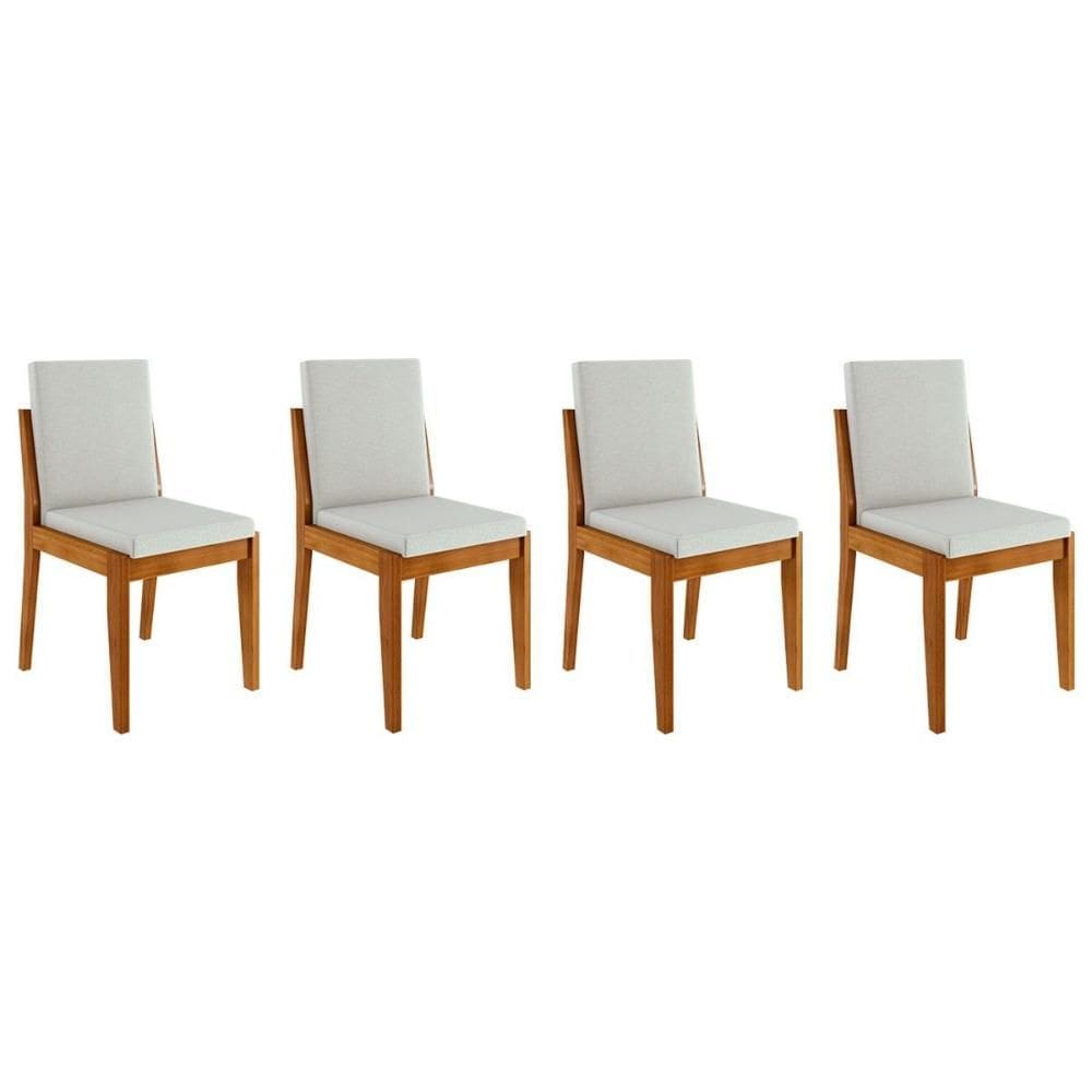 Cadeira Sala de Jantar Lady Kit 4 Uni Natural - Nesher