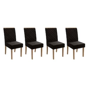 Cadeira Sala de Jantar 2CAD149FR Kit 4 Un Freijo Assento/Encosto Preto - Kappesberg