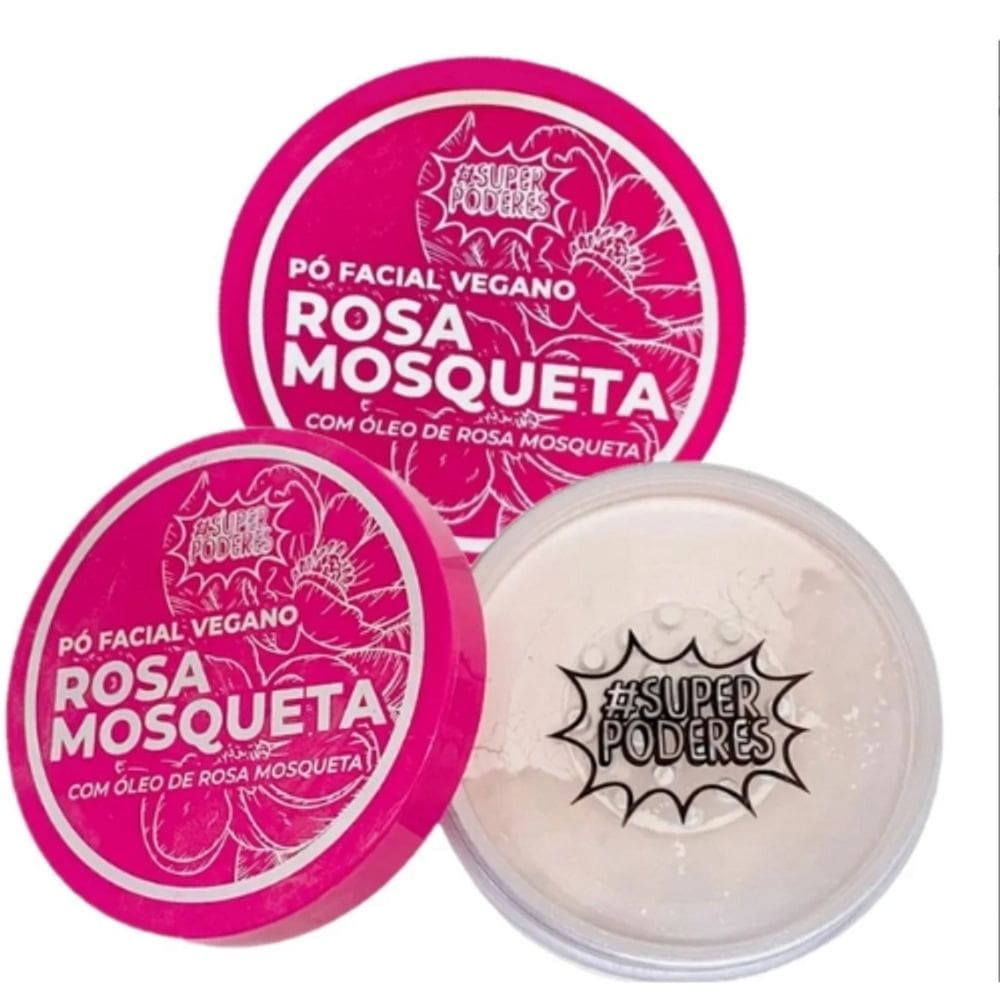 Pó Facial Solto Vegano Rosa Mosqueta -Super Poderes
