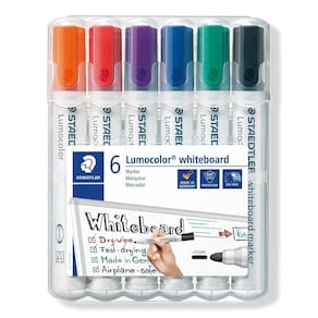 Marcador Quadro Branco Staedtler Lumocolor 6 Cores