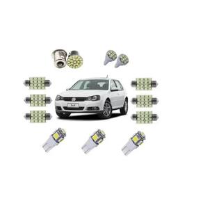 Golf 2011 À 2013 Kit Leds Teto Placa Ré Farolete P. Malas