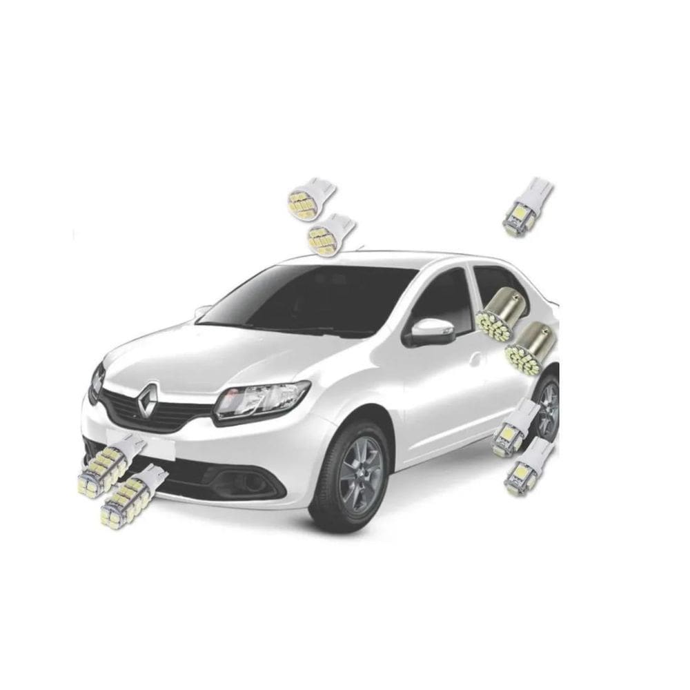 Super Brancas Lampadas Kit Led Renault Logan 2012 A 2019