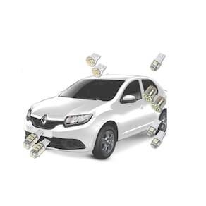 Super Brancas Lampadas Kit Led Renault Logan 2012 A 2019