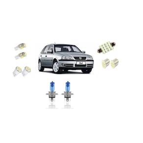 Kit Lampadas Farol Super Branca E Leds Gol G2 G3 G4 Techone