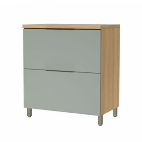 Balcão de Cozinha 80 Cm Marquesa 1 Porta 1 Gaveta 100% Mdf Natural/Verde - Nesher