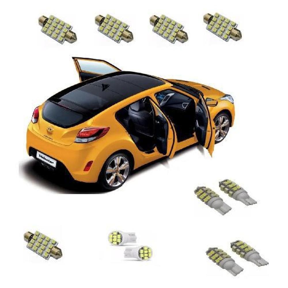 Kit Lâmpadas De Led Hyundai Veloster 2011 A 2013 Super