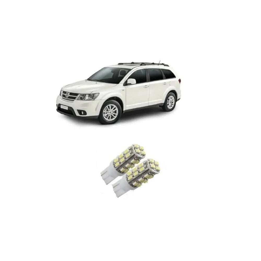 Kit Lâmpada Led Fiat Freemont Par De Led Super Branca