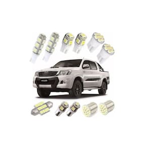Kit Lampadas Led Luz Branca Hilux Pingo Teto Placa Ré Farol