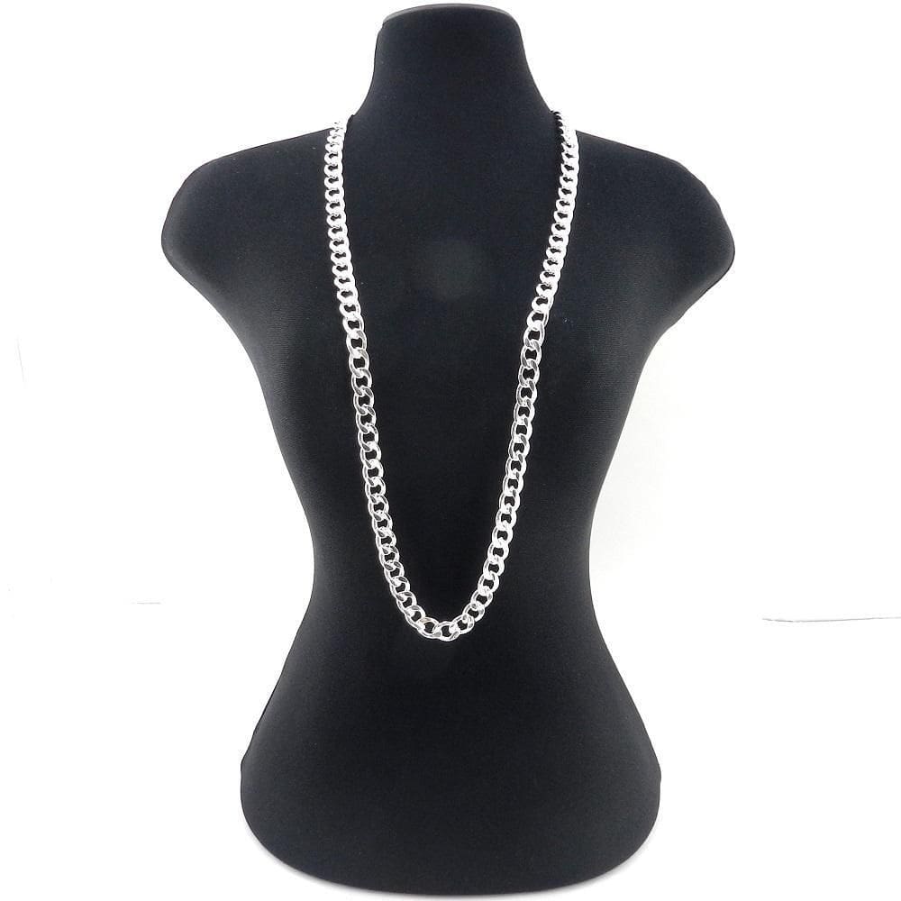 Corrente Masculina 60Cm 7Mm Largura Folheada Prata Cr355