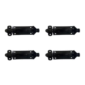 Kit 4 Trinco Fecho Chato Portão Porta Cadeado 9X3Cm N2 Preto