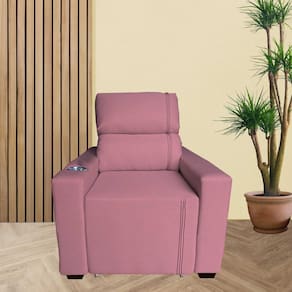 Poltrona Retratil e Reclinavel Com Porta Copo Maisa Rosa