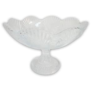 Enfeite Centro De Mesa Com Suporte 21Cm Vidro Cristal Cromus