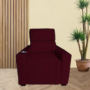 Poltrona Retratil e Reclinavel Com Porta Copo Maisa Bordo